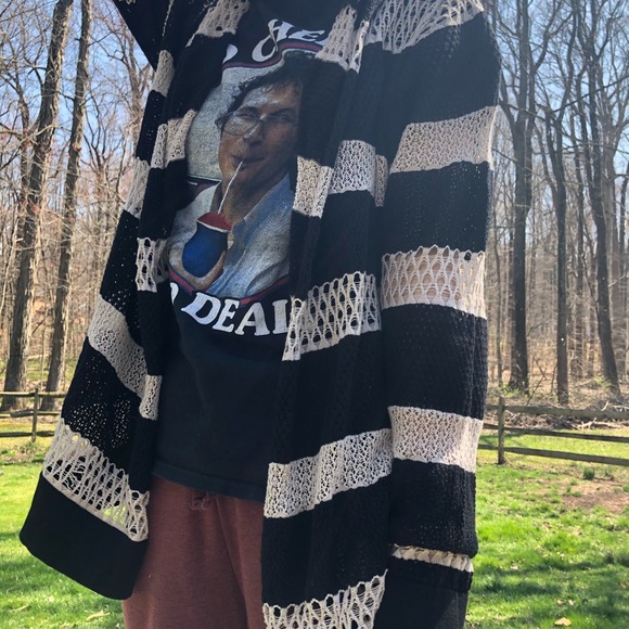 Colour Works Striped Cardigan Size Med. - Picture 9 of 11